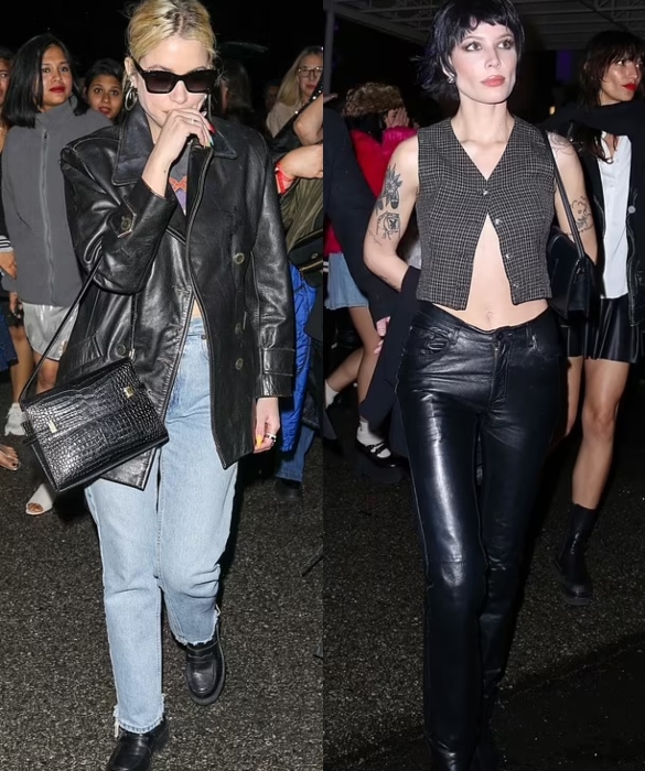 Halsey and Ashley Benson were spotted looking edgy in Harry Styles concert