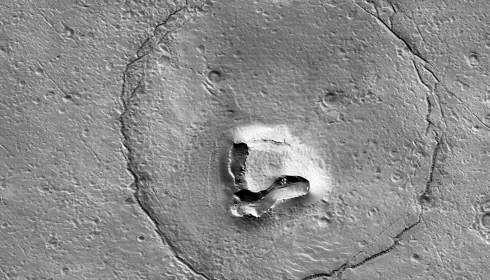 A formation on Mars that resembles a bear. — AFP