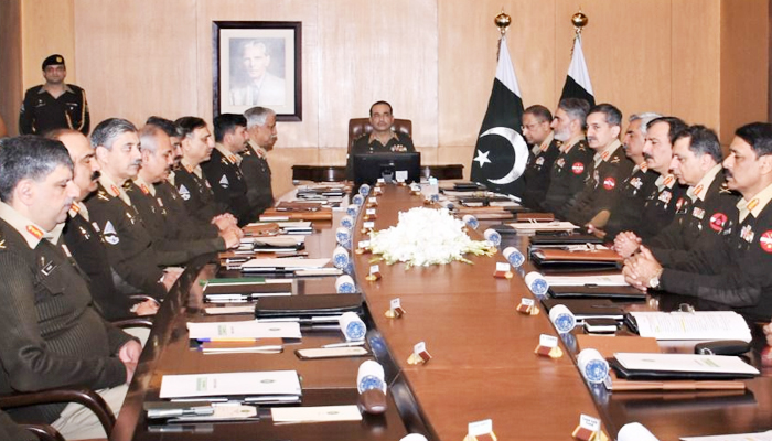 Chief of Army Staff General Asim Munir chairs the 255th Corps Commanders’ Conference at the General Headquarters in Rawalpindi on January 31, 2023. — ISPR