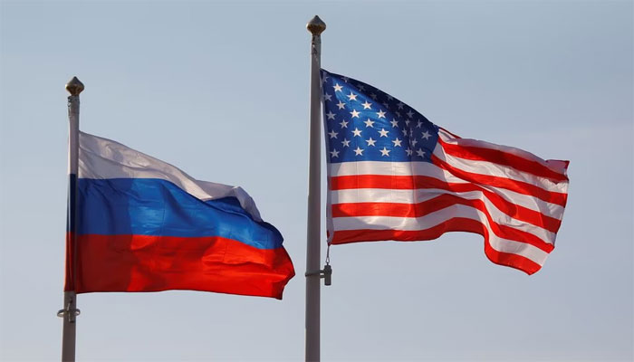 National flags of Russia and the US fly at Vnukovo International Airport in Moscow, Russia. — Reuters/File