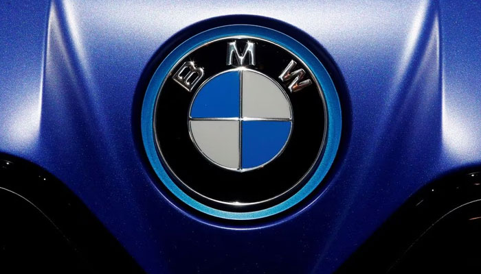 BMW logo is seen during Munich Auto Show, IAA Mobility 2021 in Munich, Germany, September 8, 2021. REUTERS