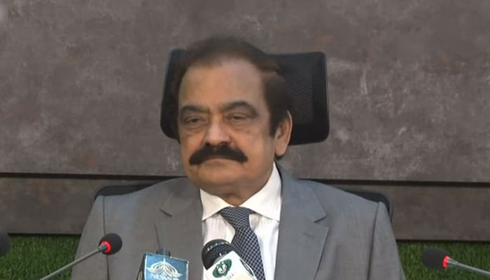 Interior Minister Rana Sanaullah photographed on November 1, 2022. PID