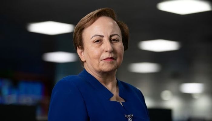 Iranian Nobel Peace Prize Laureate Shirin Ebadi poses for a photograph at the Thomson Reuters office in London, Britain February 2, 2023.— Reuters