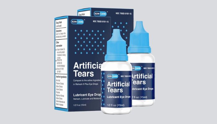 Image shows the Artificial Tears Lubricant Eye Drops.— EzriCare