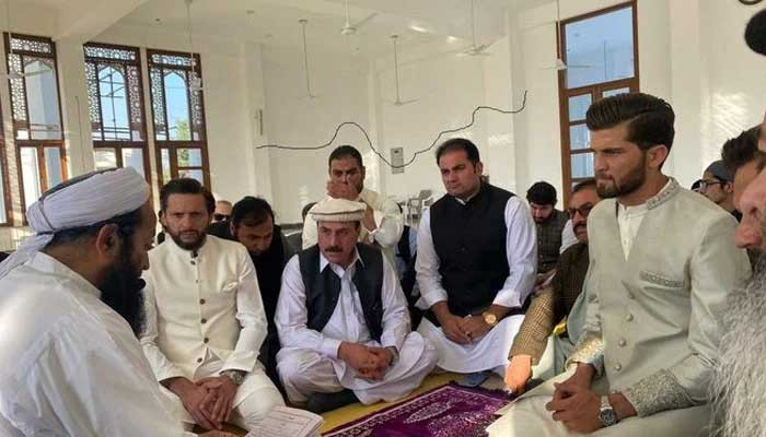 Shaheen Afridi's Nikah with Shahid Afridi's daughter solemnised in Karachi - Vimarsana News