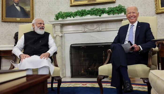 US President Joe Biden meets with Indias Prime Minister Narendra Modi in the Oval Office at the White House in Washington, US. — Reuters/File.