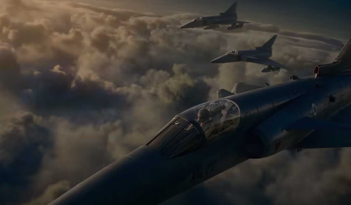 Scene from the film showing jets flying. — Screengrab via YouTube/Netflix India
