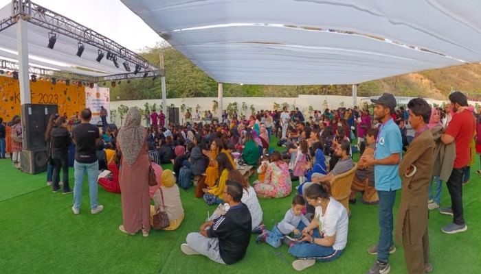 People enjoying the live concert at the Karachi Wellness Festival on February 4, 2023. — Provided by the author