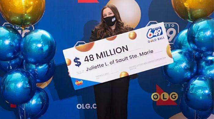 Girl wins $48m lottery in first attempt