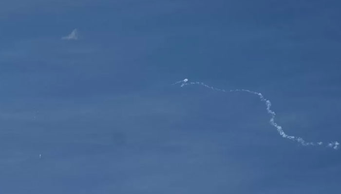 Reuters photographer captured what appeared to be the balloon after it was shot down