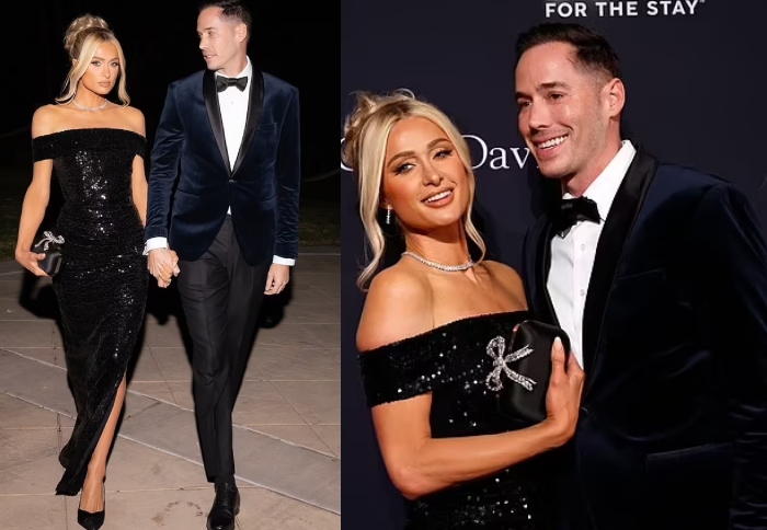 Paris Hilton and Carter Reum make their classy red carpet debut after birth of son via surrogate