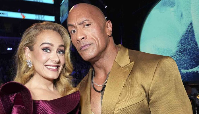 Adele fangirls over Dwayne ‘The Rock’ Johnson at the 2023 Grammys