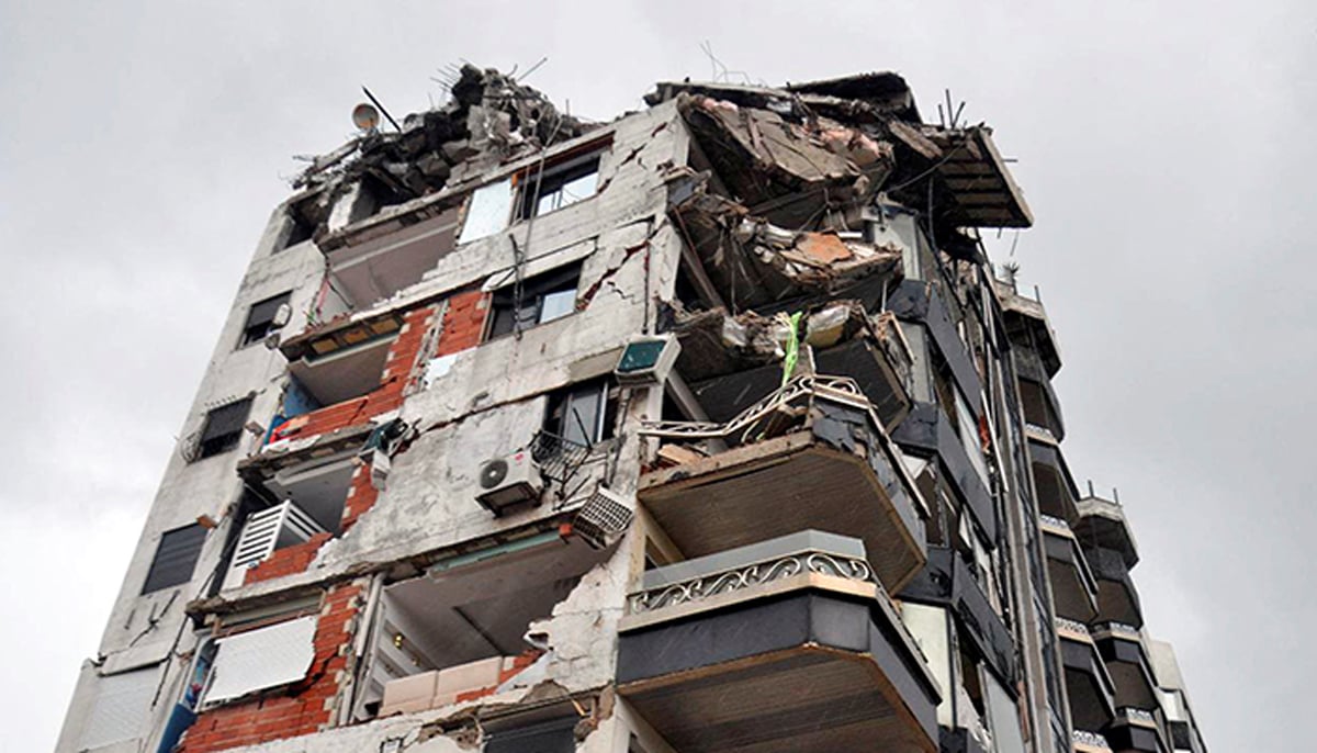 A view shows a damaged building following an earthquake, in Latakia, Syria, in this handout released by SANA on February 6, 2023. — Reuters