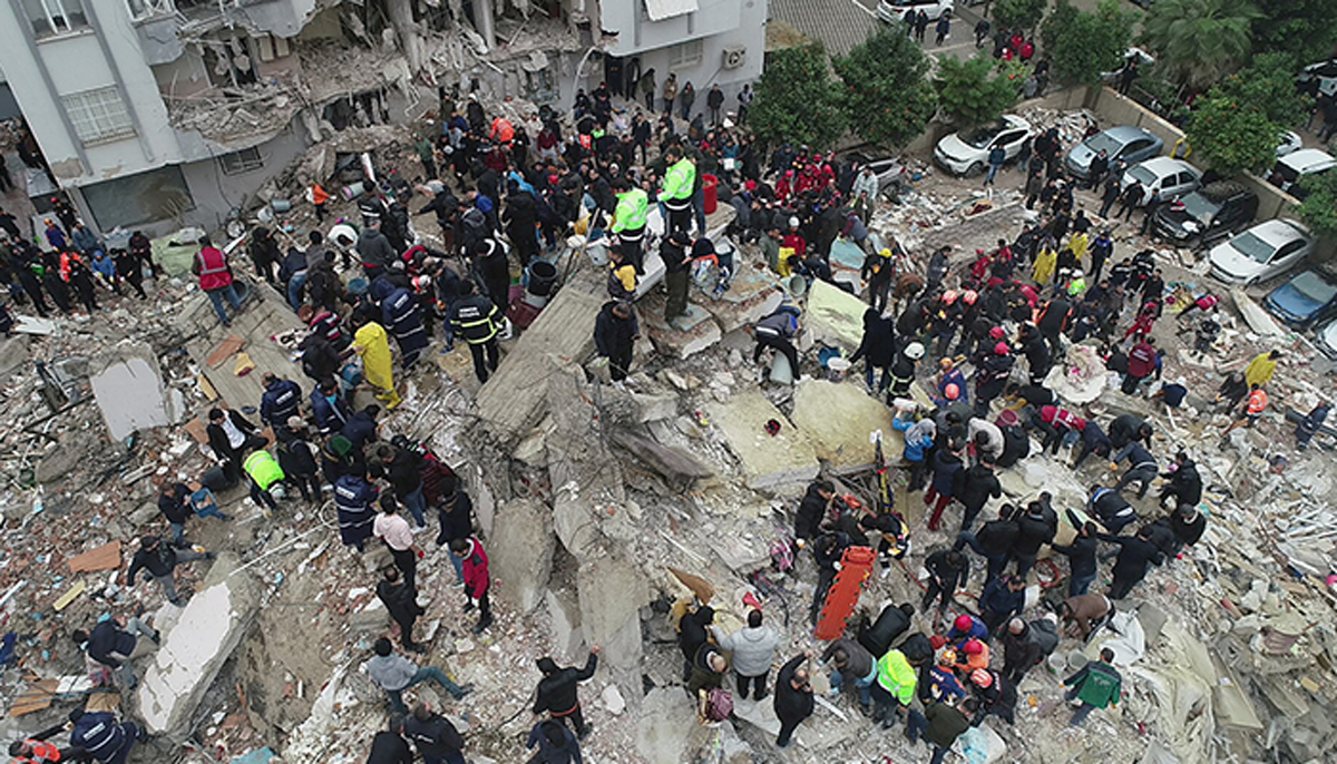 People search through rubble following an earthquake in Adana, Turkey February 6, 2023. — Reuters