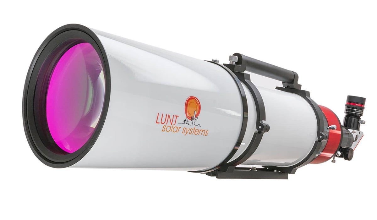 Image of the Lunt 152mm Doppler True Solar Telescope. — Website/LUNT Solar Systems