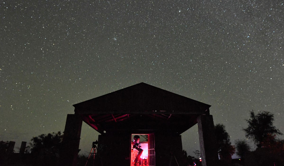 Image of a stargazing telescope at night at the Taqwa Space Observatory. — Facebook/Taqwa Space Observatory