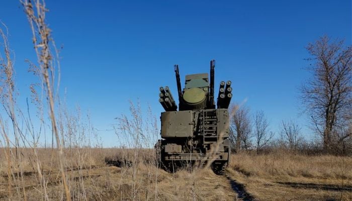A view shows a Russian Pantsir anti-aircraft missile system on combat duty in the course of Russia-Ukraine conflict in the Luhansk region, Russian-controlled Ukraine, January 25, 2023.— Reuters