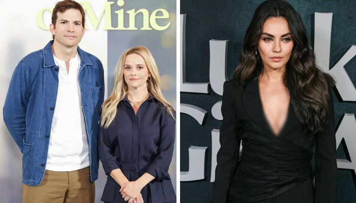 Mila Kunis pokes fun at Ashton Kutcher, Reese Witherspoon’s red carpet photos