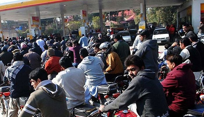 Long queues of bikes and vehicles can be seen in this file photo. — PPI