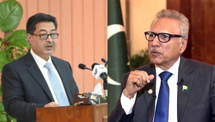 Chief Election Commissioner (CEC) Sikander Sultan Raja and President Arif Alvi. — ECP/PID/Files