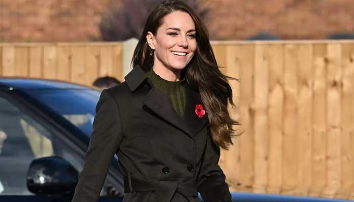 Kate Middleton appears in high spirit as she makes a surprise visit to Landau Forte in Derby