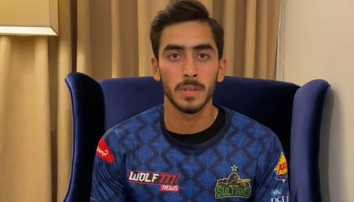 Multan Sultans squad member Arafat Minhas during an interview. — Photo by author.