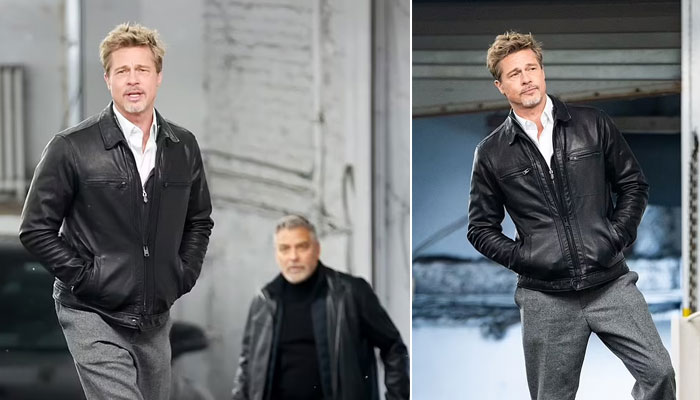 Brad pitt leather jacket sale