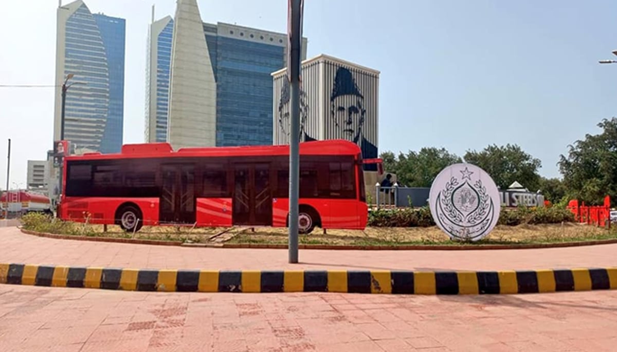 A cutout of the Peoples Bus Service in Karachi. — Facebook/Sindh Mass Transit Authority