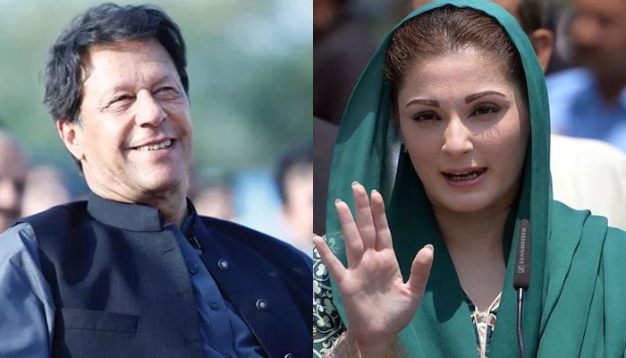 PTI Chairperson Imran Khan, PML-N Vice-President Maryam Nawaz. AFP/Facebooke/File