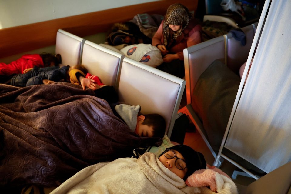 Survivors rest at a hospital in the aftermath of an earthquake, in Kahramanmaras, Turkey February 10, 2023.— Reuters