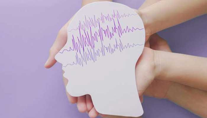 Illustration of representational brain waves depicting adult epilepsy.  — University of California, Los Angeles