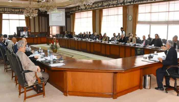 Finance Minister Ishaq Dar chairs the meeting of the Economic Coordination Committee (ECC) of the Cabinet on February 10, 2023. — PID