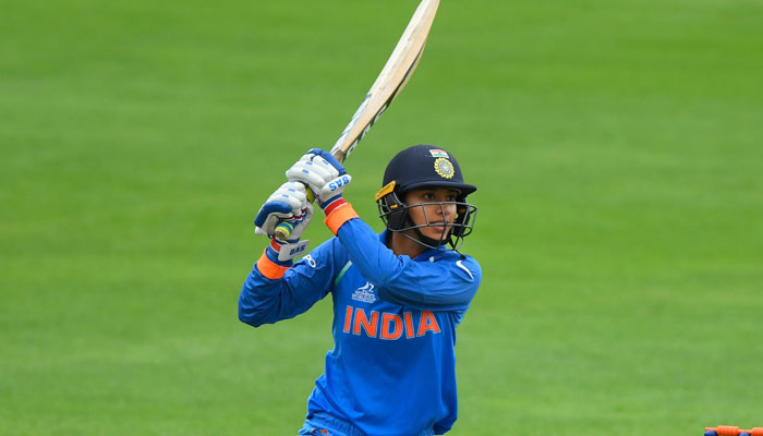 India opener Smriti Mandhana while batting against New Zealand Womens cricket team. — Twitter/@ICC/File