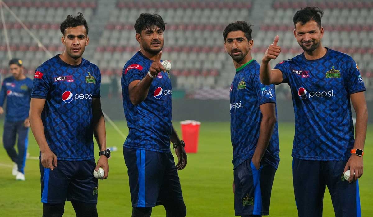 Multan Sultan squad prepares for their first match against Quetta Gladiators on February 13. — Twitter/