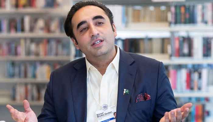 Pakistans Foreign Minister Bilawal Bhutto-Zardari gestures during an interview with Reuters in the Alpine resort of Davos, Switzerland May 25, 2022. — Reuters