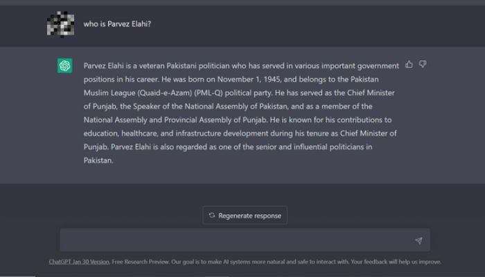 What does ChatGPT know about top Pakistani politicians?