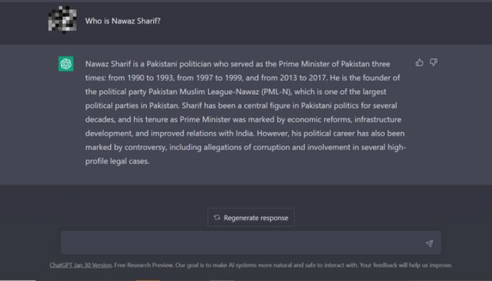 What does ChatGPT know about top Pakistani politicians?