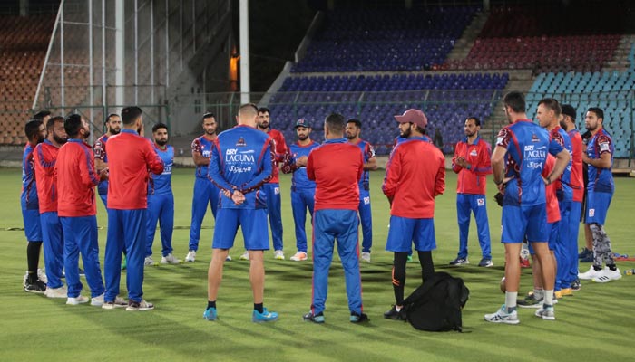 Karachi Kings during their training session ahead of PSL 8. — Twitter/KarachiKingsARY