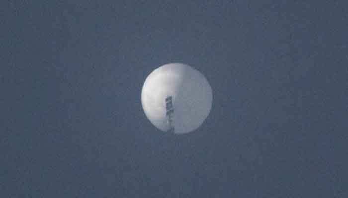 A balloon flies in the sky over Billings, Montana, U.S. February 1, 2023 in this picture obtained from social media. — Reuters