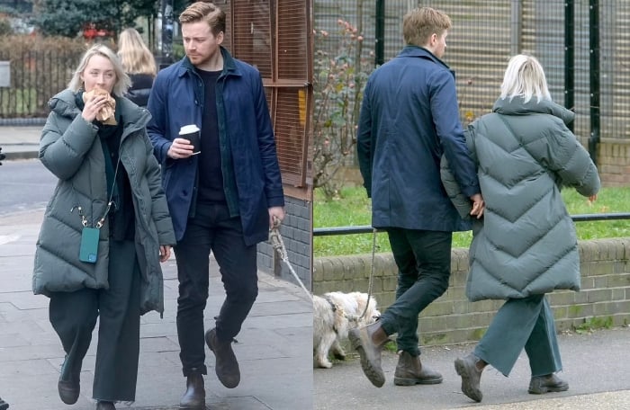 Jack Lowden and girlfriend Saoirse Ronan look loved-up as they head out for stroll in the cold