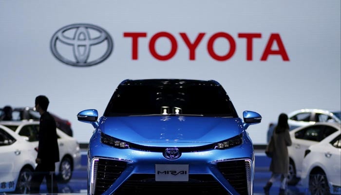 A Toyota Mirai car is seen during a presentation at the 16th Shanghai International Automobile Industry Exhibition in Shanghai, April 21, 2015. — Reuters