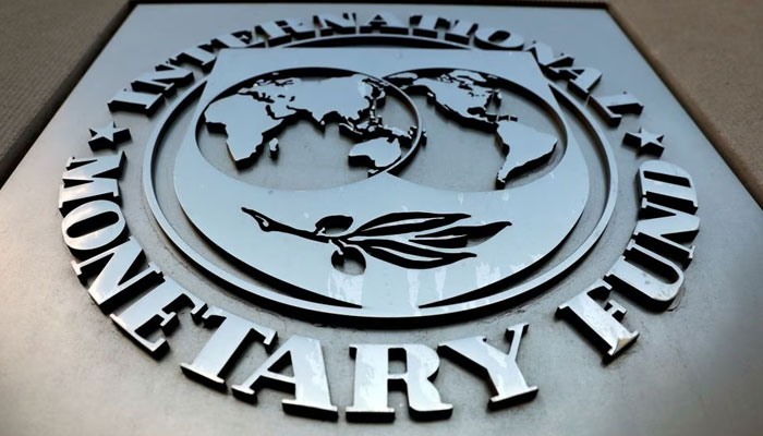 The IMF logo is seen outside the headquarters building in Washington, US. — Reuters/File
