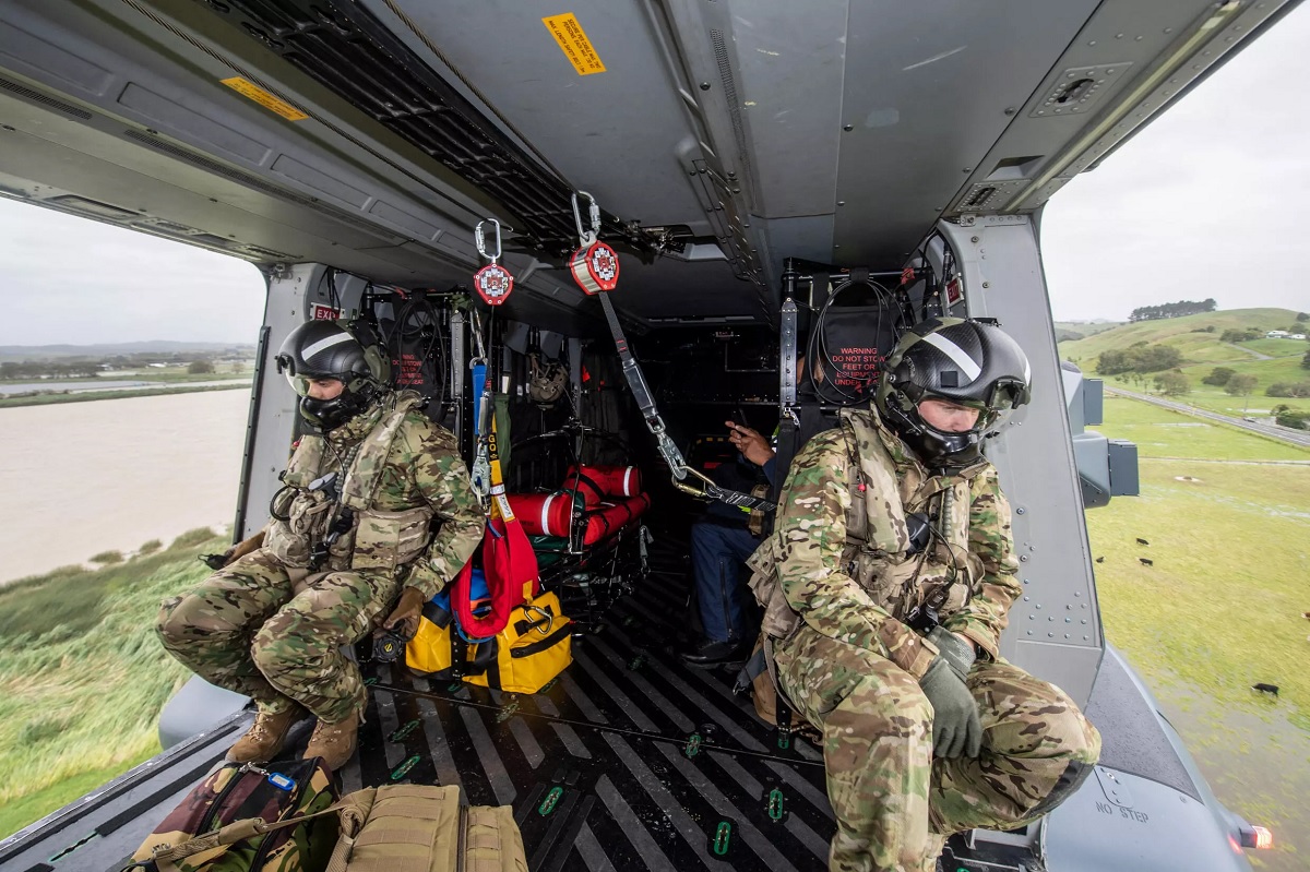 New Zealand has deployed gunships and helicopters to deliver water, food and fuel to cities cut off by Cyclone Gabriele.— AFP