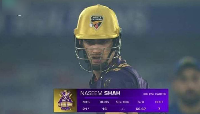 PSL 2023: Naseem Shah fined for wearing 'wrong helmet' - Vimarsana News