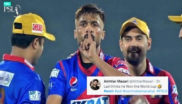 PSL 2023: Twitter divided on aggressive Mohammad Amir