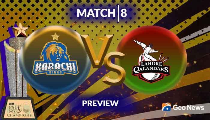 The picture shows logos of Karachi Kings and Lahore Qalandars. — Geo.tv illustration