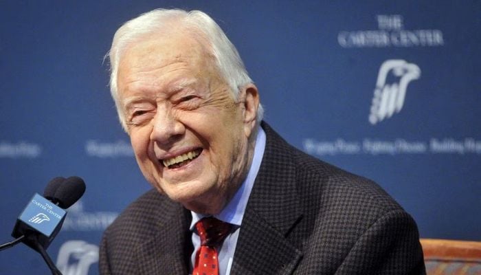Former U.S. President Jimmy Carter takes questions from the media during a news conference at the Carter Center in Atlanta, Georgia, US August 20, 2015.— Reuters