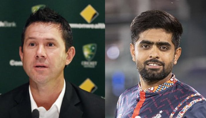 Undated photographs of Australian cricket legend Ricky Ponting (left) and Pakistan batter Babar Azam. — Reuters/PSL/ File