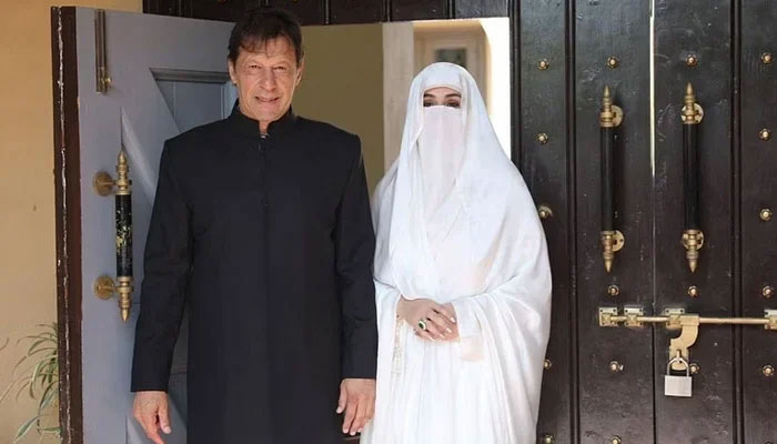 Former prime minister Imran Khan (left) and his wife Bushra Bibi.  — Twitter/PTI/File