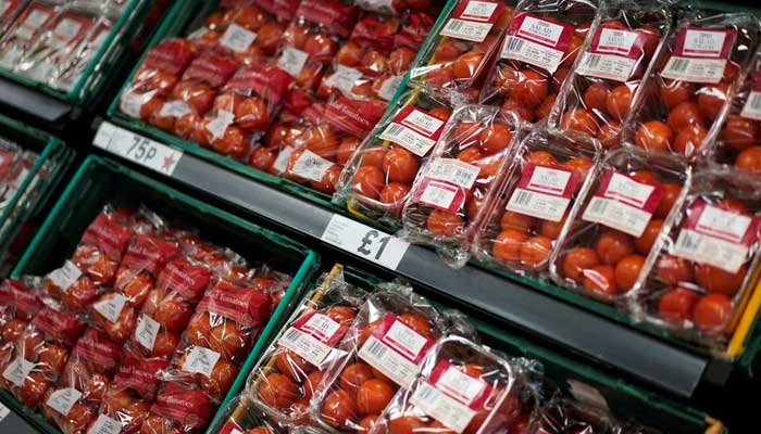 Tomatoes are displayed for sale inside a supermarket in London, Britain August 7, 2019. — Reuters